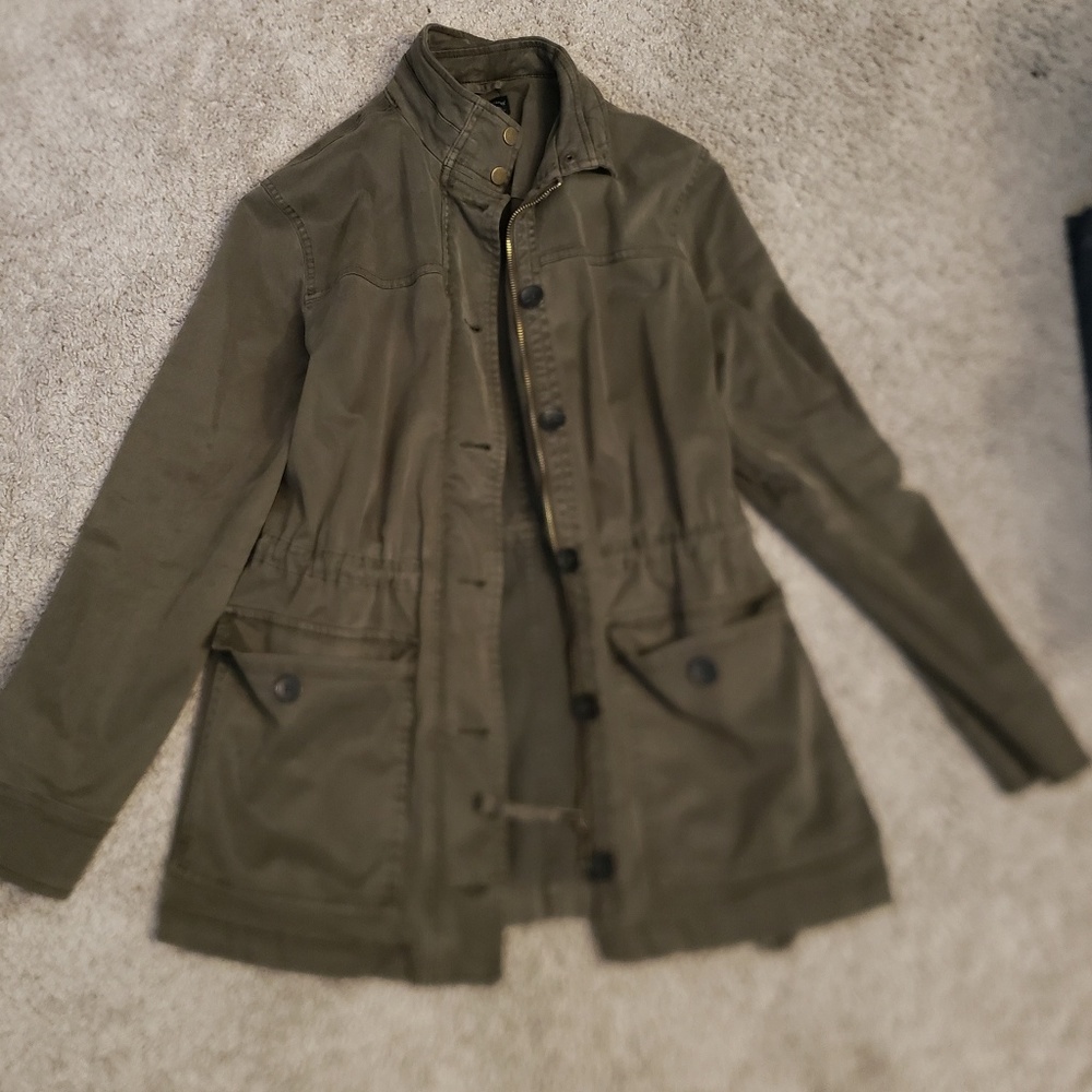 Khaki green utility jacket